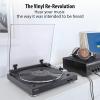 imageDenon DP29F Fully Automatic Record Player Analog Turntable with Builtin RIAA Phono Equalizer Unique Automated Tonearm Design Manual Lifter Mechanism Rigid Diecast Aluminum for Stability