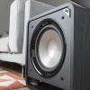 imagePolk Audio HTS 12 Powered Subwoofer Power Port Technology 12 Woofer up to 400W Amp Ultimate Home Theater Experience Washed Black Walnut