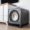 imagePolk Audio HTS 12 Powered Subwoofer Power Port Technology 12 Woofer up to 400W Amp Ultimate Home Theater Experience Washed Black Walnut
