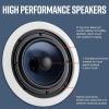 imagePolk Audio RC65i 2Way Premium inWall 65 Speakers Rectangular Indoor Speakers Set of 2 Perfect for Damp and Humid Indoor Placement  Bath Kitchen Covered Porches White Paintable Grille4 Pack