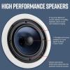 imagePolk Audio RC65i 2Way Premium inWall 65 Speakers Rectangular Indoor Speakers Set of 2 Perfect for Damp and Humid Indoor Placement  Bath Kitchen Covered Porches White Paintable Grille6 Pack