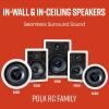 imagePolk Audio RC65i 2Way Premium inWall 65 Speakers Rectangular Indoor Speakers Set of 2 Perfect for Damp and Humid Indoor Placement  Bath Kitchen Covered Porches White Paintable Grille4 Pack