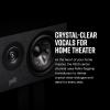 imagePolk Audio Reserve Series R300 Compact Center Channel Loudspeaker for Dynamic Detailed Audio 1quot Pinnacle Ring Tweeter ampamp Dual 525quot Turbine Cone Woofers HiRes Certified Wall Mountable Walnut BrownBlack