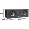 imagePolk Audio Reserve Series R300 Compact Center Channel Loudspeaker for Dynamic Detailed Audio 1quot Pinnacle Ring Tweeter ampamp Dual 525quot Turbine Cone Woofers HiRes Certified Wall Mountable Walnut BrownBlack