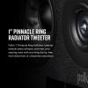 imagePolk Audio Reserve Series R350 Slim Center Channel Loudspeaker Doubles as LeftRight Surround Speaker 1quot Pinnacle Ring Tweeter ampamp Four 4quot Turbine Cone Woofers Dolby Atmos ampamp IMAX Enhanced Walnut BrownBlack