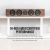 imagePolk Audio Reserve Series R350 Slim Center Channel Loudspeaker Doubles as LeftRight Surround Speaker 1quot Pinnacle Ring Tweeter ampamp Four 4quot Turbine Cone Woofers Dolby Atmos ampamp IMAX Enhanced Walnut BrownBlack