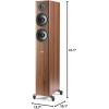 imagePolk Audio Reserve Series R500 Tower Speaker 1quot Pinnacle Ring Tweeter ampamp Dual 525quot Turbine Cone Woofers HiRes Certified Dolby Atmos ampamp IMAX Enhanced for Dynamic Home Theater Audio Walnut BrownBrown