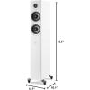 imagePolk Audio Reserve Series R500 Tower Speaker 1quot Pinnacle Ring Tweeter ampamp Dual 525quot Turbine Cone Woofers HiRes Certified Dolby Atmos ampamp IMAX Enhanced for Dynamic Home Theater Audio Walnut BrownWhite