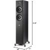 imagePolk Audio Reserve Series R600 Tower Speaker 1quot Pinnacle Ring Tweeter ampamp Dual 65quot Turbine Cone Woofers HiRes Certified Dolby Atmos ampamp IMAX Enhanced for Dynamic Home Theater Audio BlackBlack
