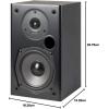 imagePolk Audio T15 Home Theater and Stereo Bookshelf Speakers  Deep Bass Response Dolby and DTS Surround WallMountable Pair BlackBookshelf Speaker
