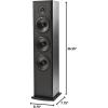 imagePolk Audio T15 Home Theater and Stereo Bookshelf Speakers  Deep Bass Response Dolby and DTS Surround WallMountable Pair BlackTower Speaker