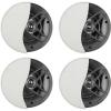 imagePolk Audio VT60 2Way inCeiling Speaker Single Ideal for All Rooms Including Damp and Humid Rooms Like Bathroom Kitchen or Utility Area Easy Installation White Paintable GrilleFourPack