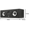 imagePolk Monitor XT30 Compact Center Channel Speaker  HiRes Audio Certified Dolby Atmos ampamp DTSX Compatible 1quot Terylene Tweeter ampamp Dual 525quot Dynamically Balanced Woofer Midnight BlackCompact Center Channel Speaker XT30