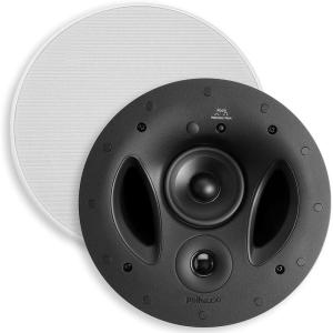 imagePolk Audio 90RT 3Way inCeiling Speaker  The Vanishing Series  Perfect for Mains Rear or Side Surrounds  Paintable WaferThin Sheer Grille  Dual BandPass Bass Ports for Low FrequenciesSpeaker