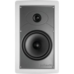 imagePolk Audio IW65 inWall Speaker Moisture Resistant Design for Damp and Humid IndoorOutdoor Placement  Bath Kitchen Covered Porches White Paintable Grille