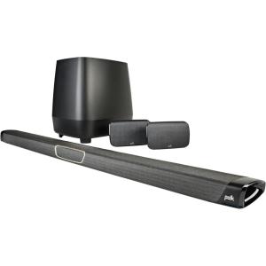 imagePolk Audio MagniFi Max SR Home Theater Surround Sound Bar  Works with 4K ampamp HD TVs  HDMI Optical Cables Wireless Subwoofer ampamp Two Speakers Included Black