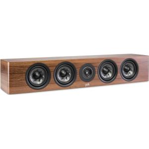imagePolk Audio Reserve Series R350 Slim Center Channel Loudspeaker Doubles as LeftRight Surround Speaker 1quot Pinnacle Ring Tweeter ampamp Four 4quot Turbine Cone Woofers Dolby Atmos ampamp IMAX Enhanced Walnut BrownBrown