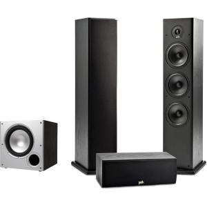 imagePolk Audio T15 Home Theater and Stereo Bookshelf Speakers  Deep Bass Response Dolby and DTS Surround WallMountable Pair Black31 Channel Home Theater w Subwoofer