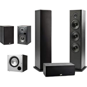 imagePolk Audio T15 Home Theater and Stereo Bookshelf Speakers  Deep Bass Response Dolby and DTS Surround WallMountable Pair Black51 Channel Home Theater w Subwoofer