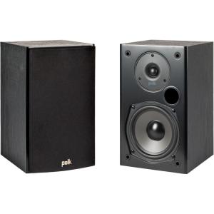 imagePolk Audio T15 Home Theater and Stereo Bookshelf Speakers  Deep Bass Response Dolby and DTS Surround WallMountable Pair BlackBookshelf Speaker