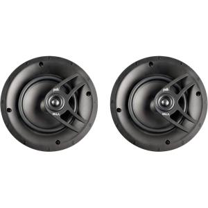 imagePolk Audio VT60 2Way inCeiling Speaker Single Ideal for All Rooms Including Damp and Humid Rooms Like Bathroom Kitchen or Utility Area Easy Installation White Paintable GrilleTwoPack