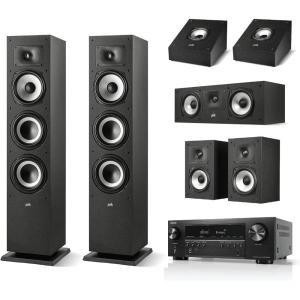 imagePolk Dolby Atmos Home Theater System Bundle with Denon AVRS570BTBlack