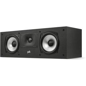 imagePolk Monitor XT30 Compact Center Channel Speaker  HiRes Audio Certified Dolby Atmos ampamp DTSX Compatible 1quot Terylene Tweeter ampamp Dual 525quot Dynamically Balanced Woofer Midnight BlackCompact Center Channel Speaker XT30